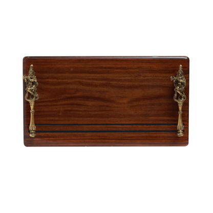 Krishna wooden Tray