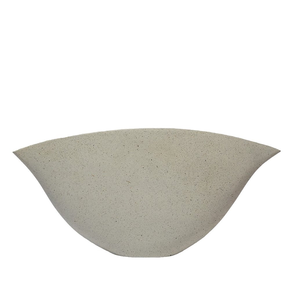 Cera Tulip Vase - Beige in Ceramic