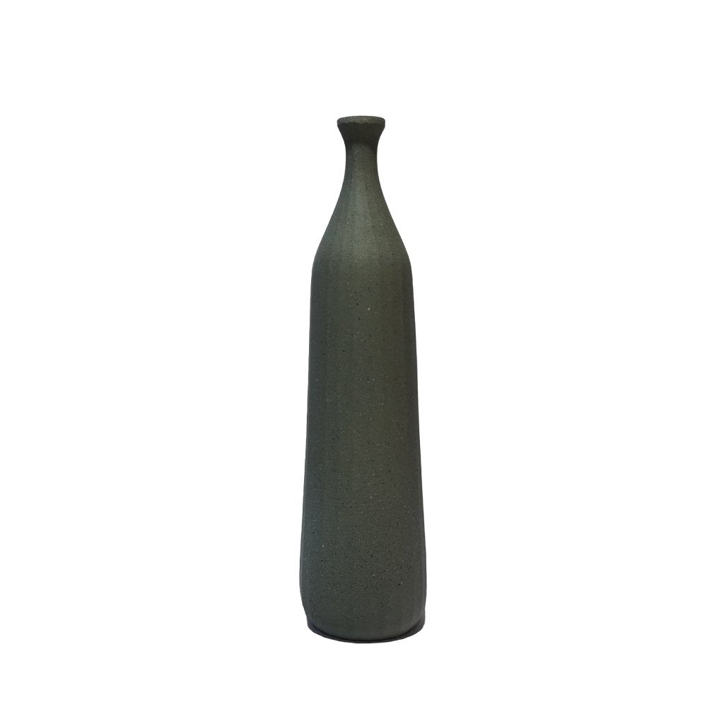 Cera Tall Vase - Green in Ceramic