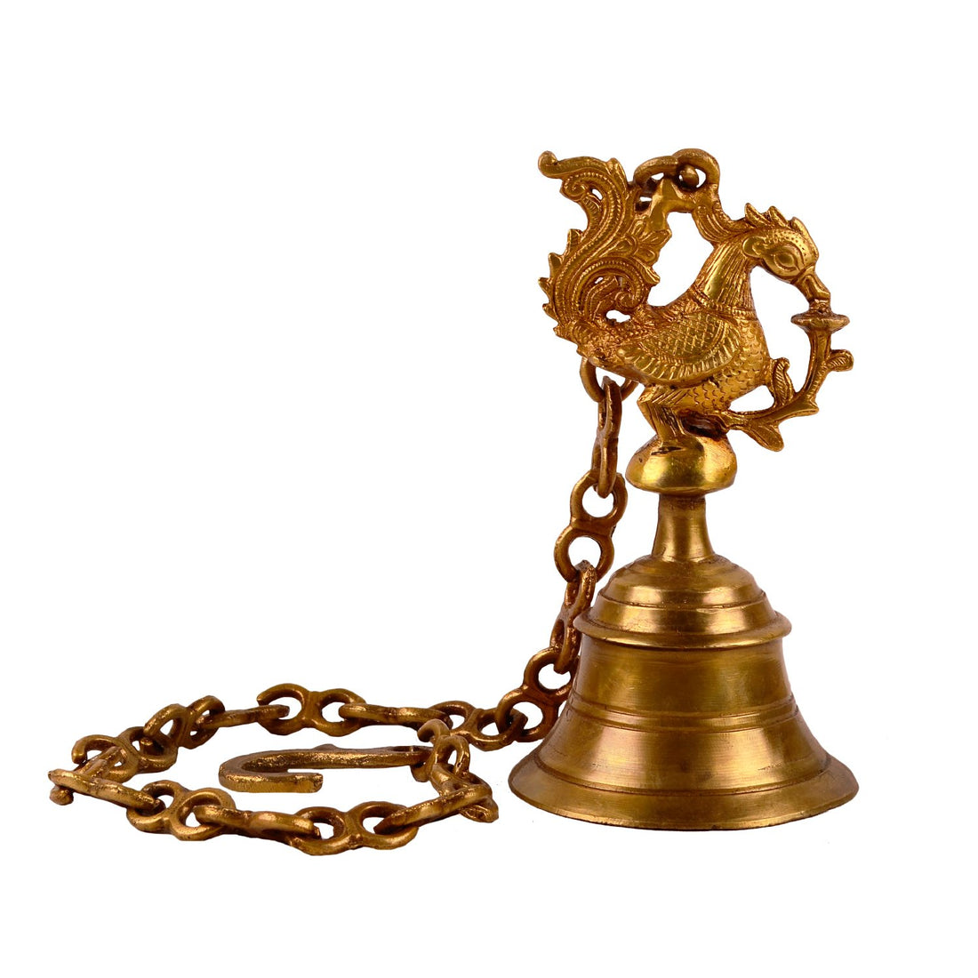 Peacock Bell- Small in Brass