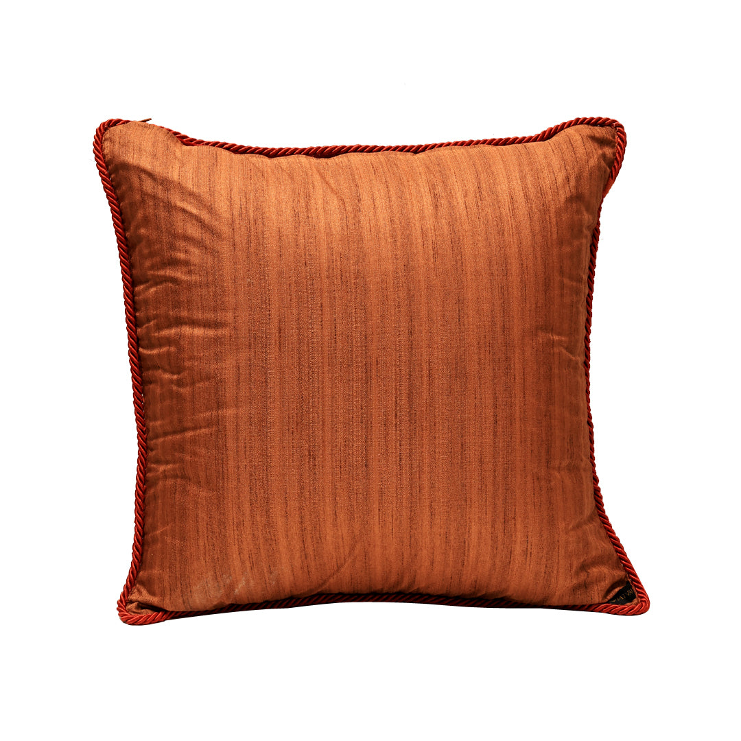 Raas Dual Cushion Cover - Orange in Velevt and Silk Blend  - 20x20