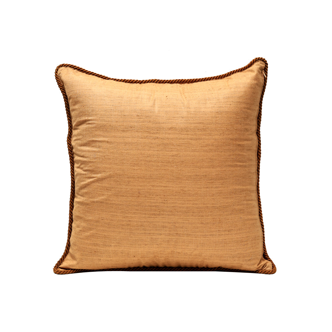 Raas Dual Cushion Cover - Brown in Velevt and Silk Blend  - 20x20