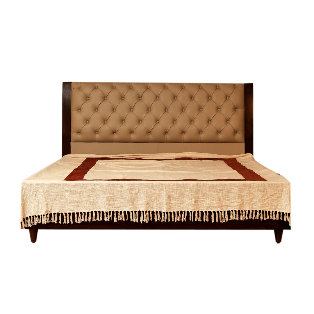 Windsor Tufted Bed - Teak Wood
