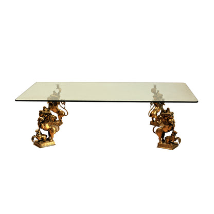 Yali  Sculptural Table Brass
