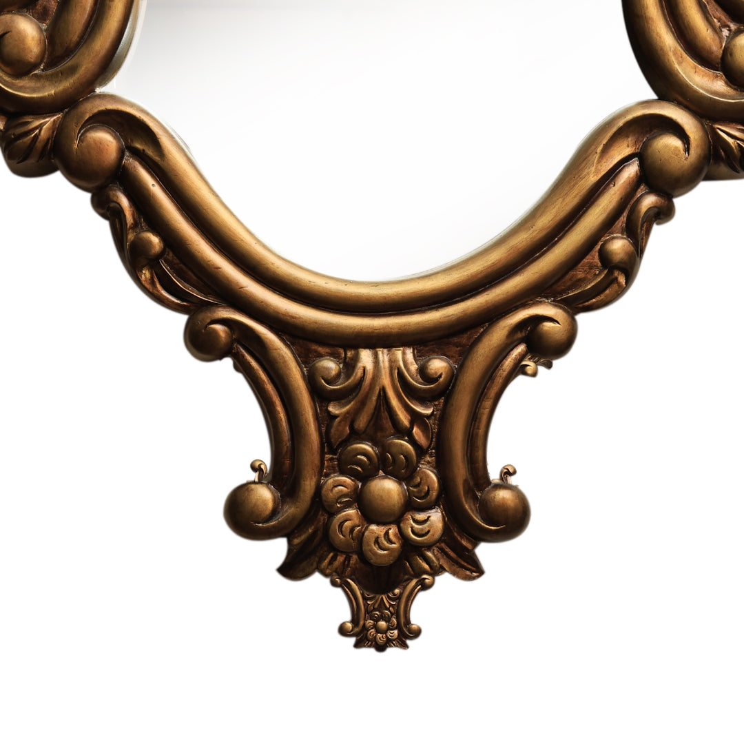 Heritage Blossom Mirror - Teak Wood