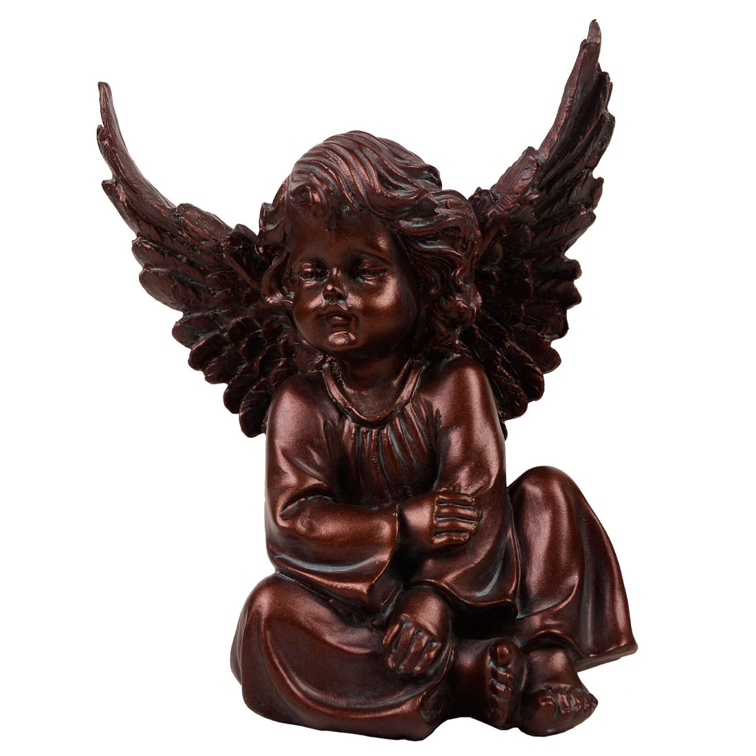 Bronze Garden Angel Seated