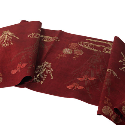 Vanya Runner - Maroon in Silk Blend 72″ x 15″
