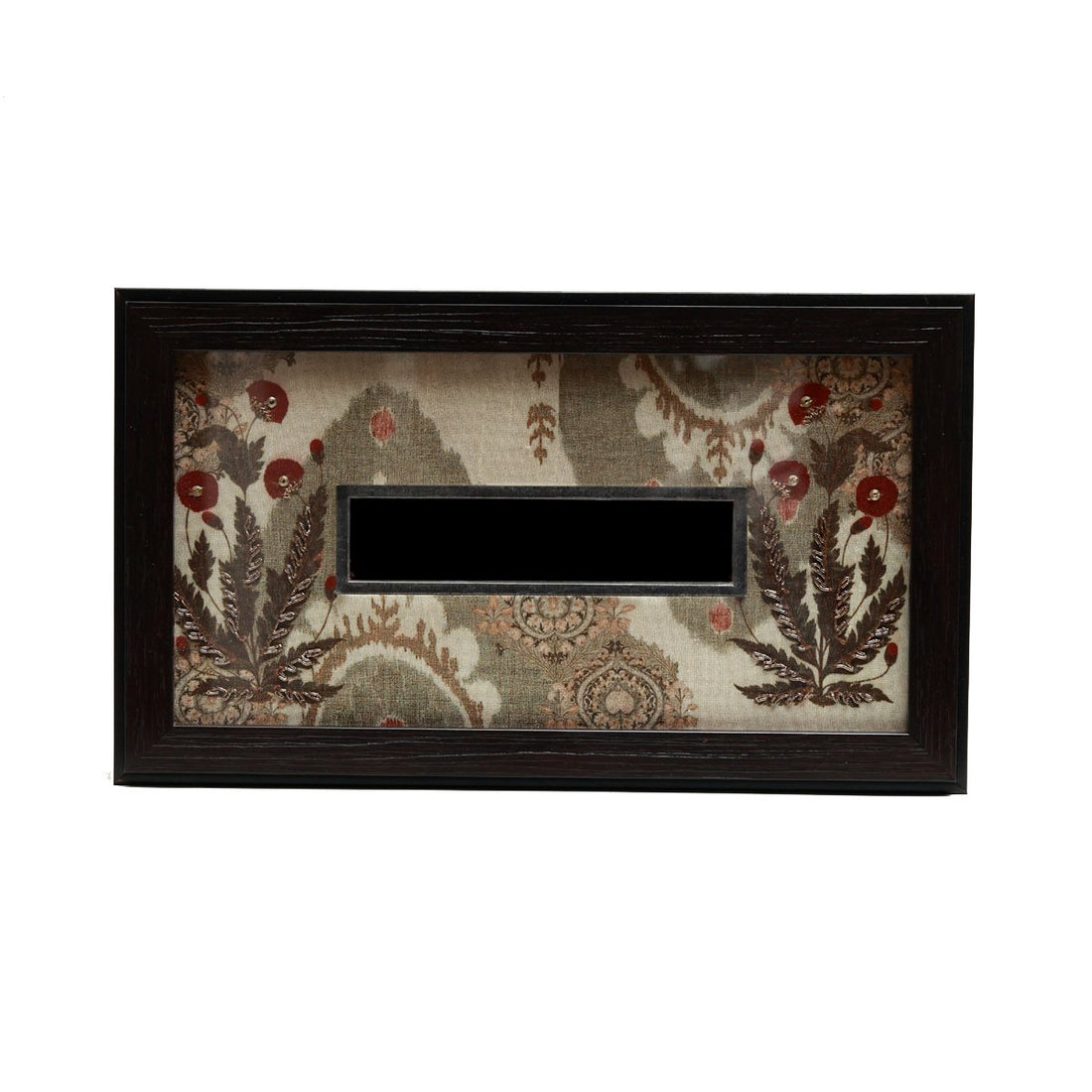 Gulposh Tissue Box Cover - Beige in Wood and Glass