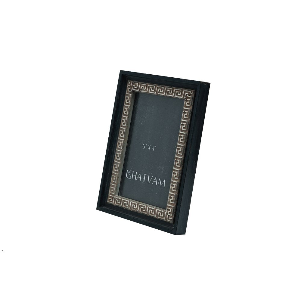 Theodorus Spiral Frame - Black in Wood 6&quot; X 4&quot;