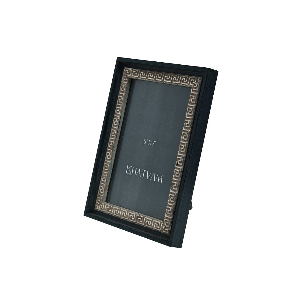 Theodorus Spiral Frame - Black in Wood  7&quot; X 5&quot;