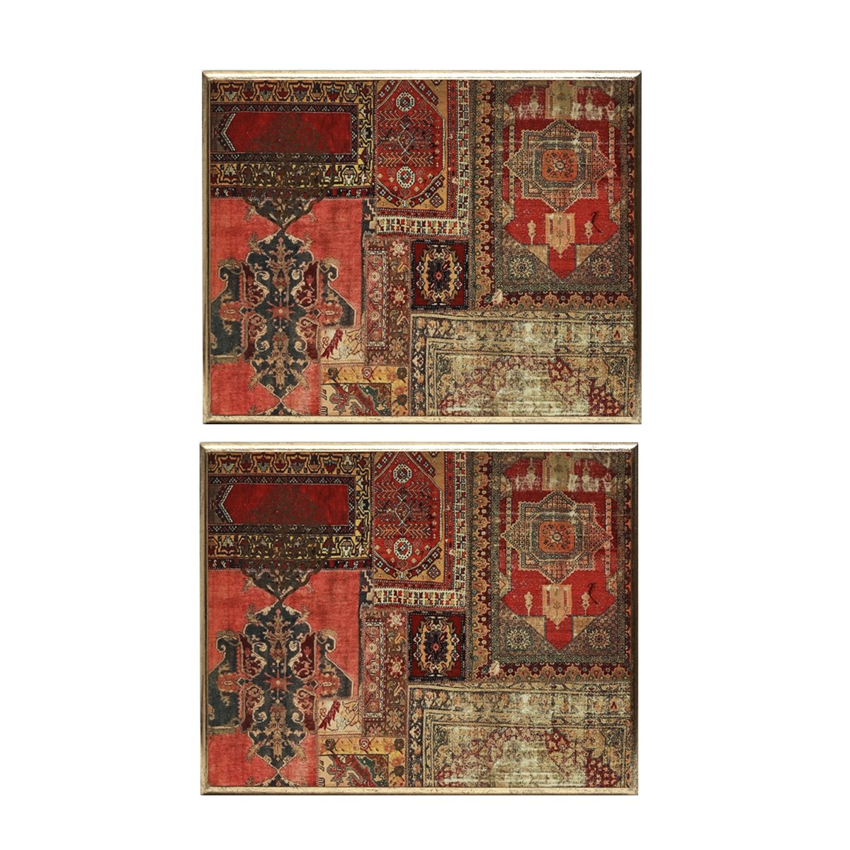 Serapi Collage Trivets - Set of Two