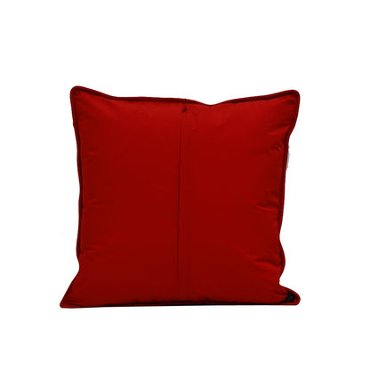 Poshak Cushion Cover -  Red in Silk Blend 16&quot; X 16&quot;