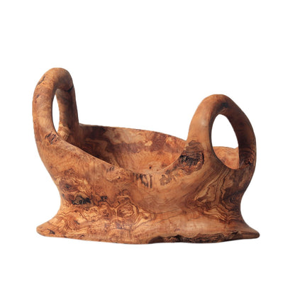 Tunisian Olive Wood Basket - Small