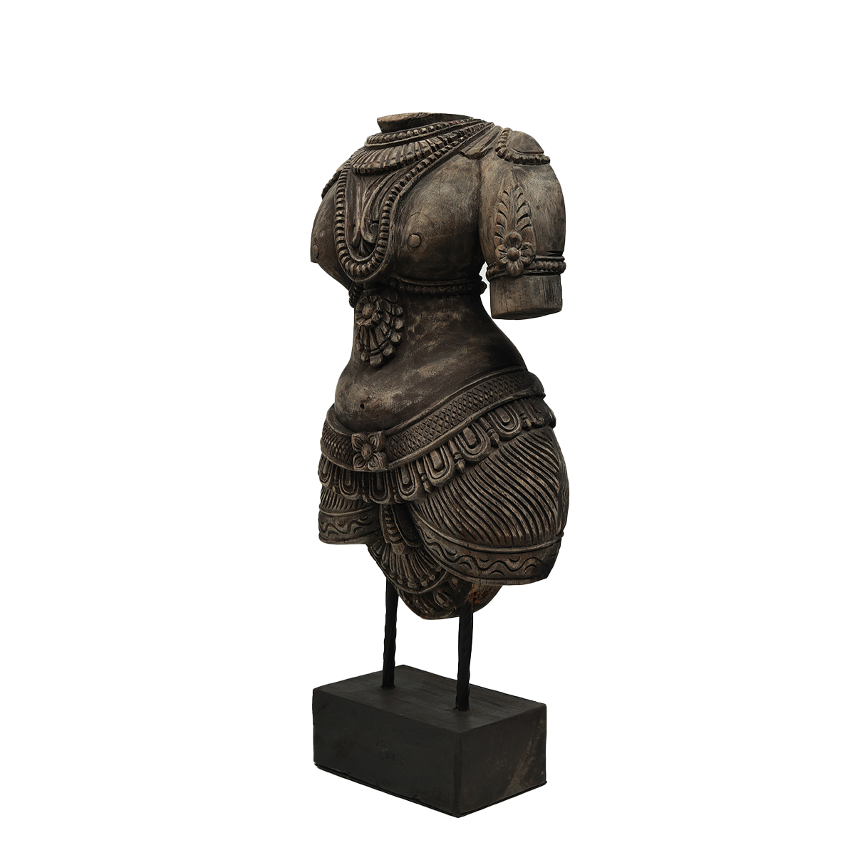 Apsara - Traditional Wooden Apsara Sculpture