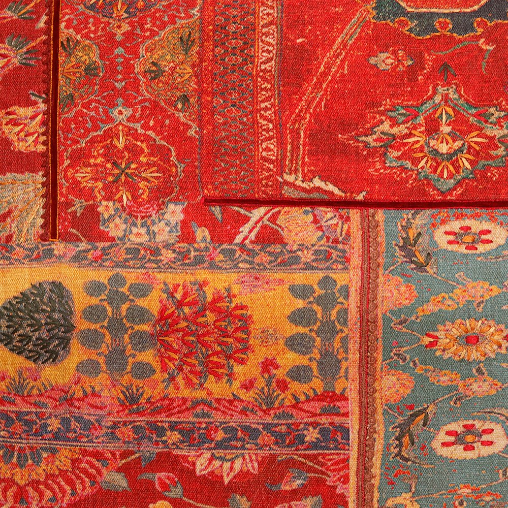 Kilim Floor Cushion Cover - Red in Shanil 36&