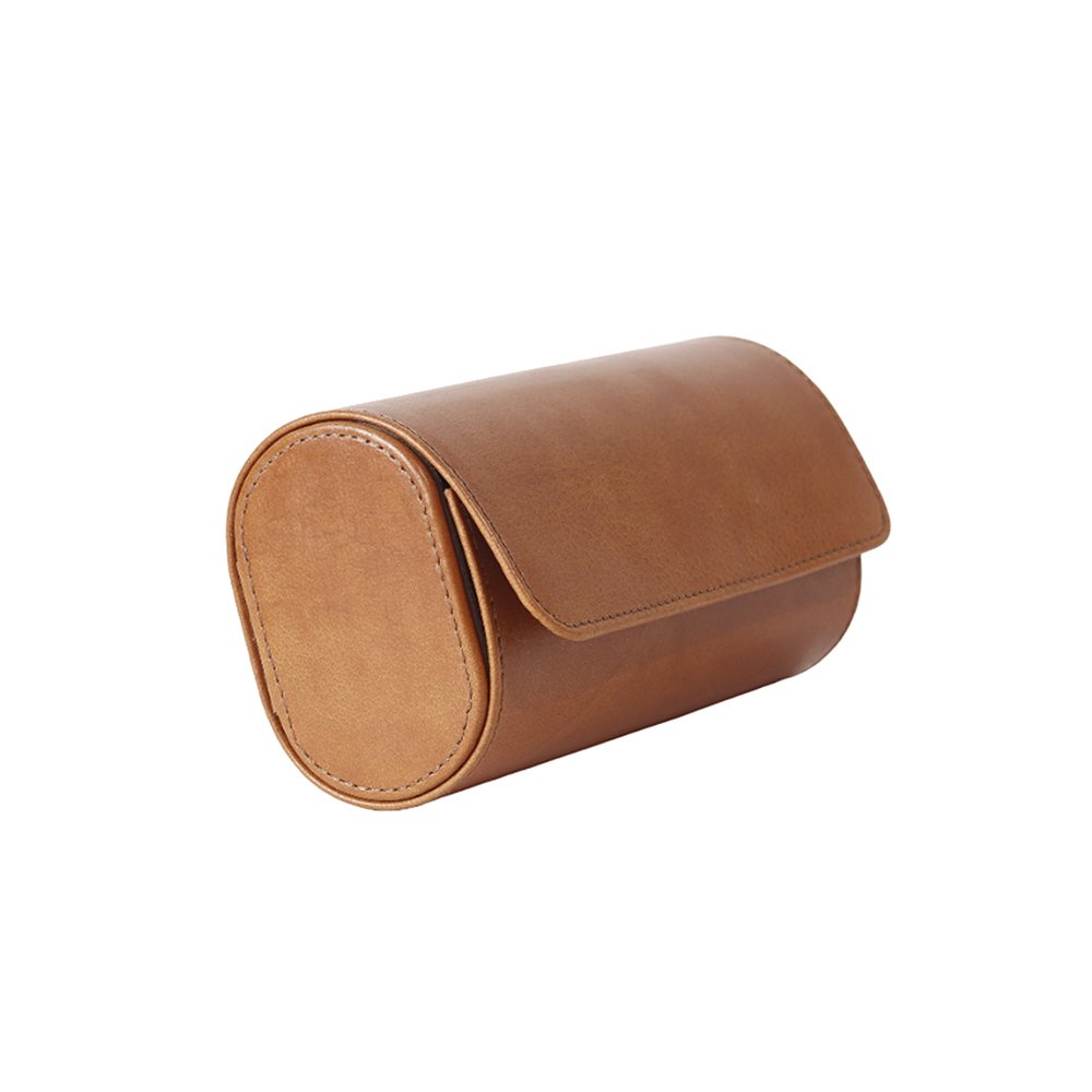 Leather Round Watch Case