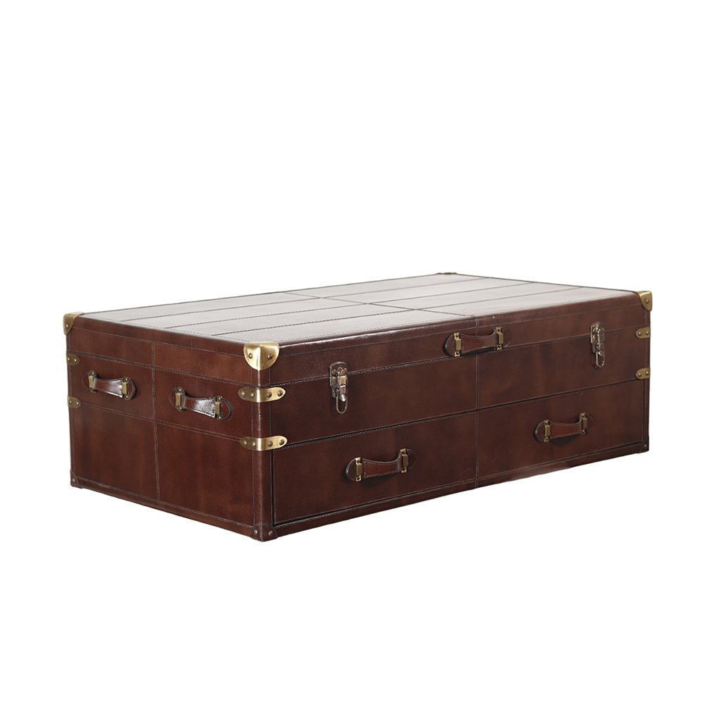 Leather Trunk Coffee Table