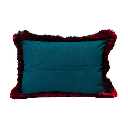 Chinar Cushion cover - Teal in Chenille 14&