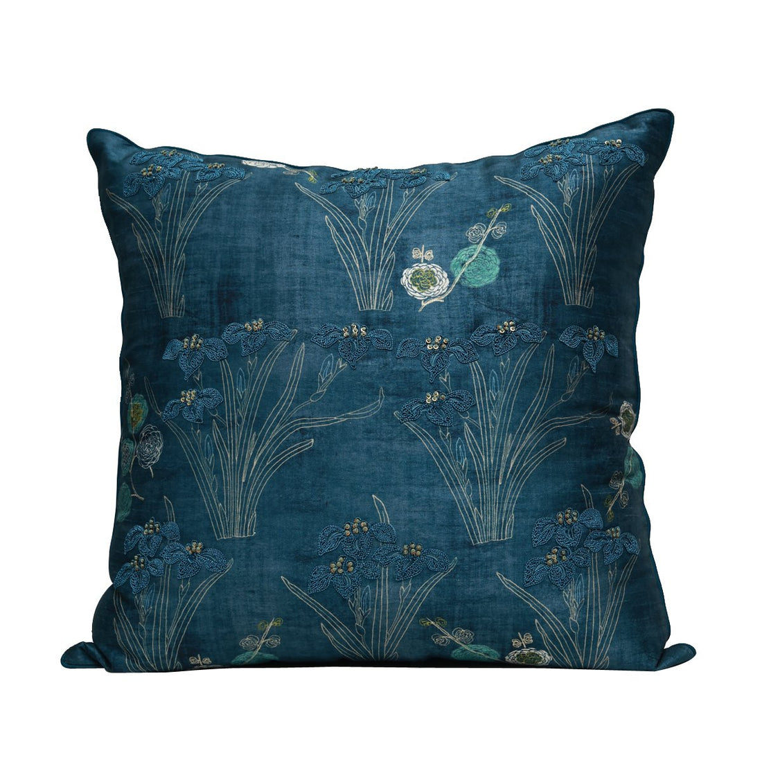 Vanya Dori Cushion Cover – Blue in Silk Blend 18&