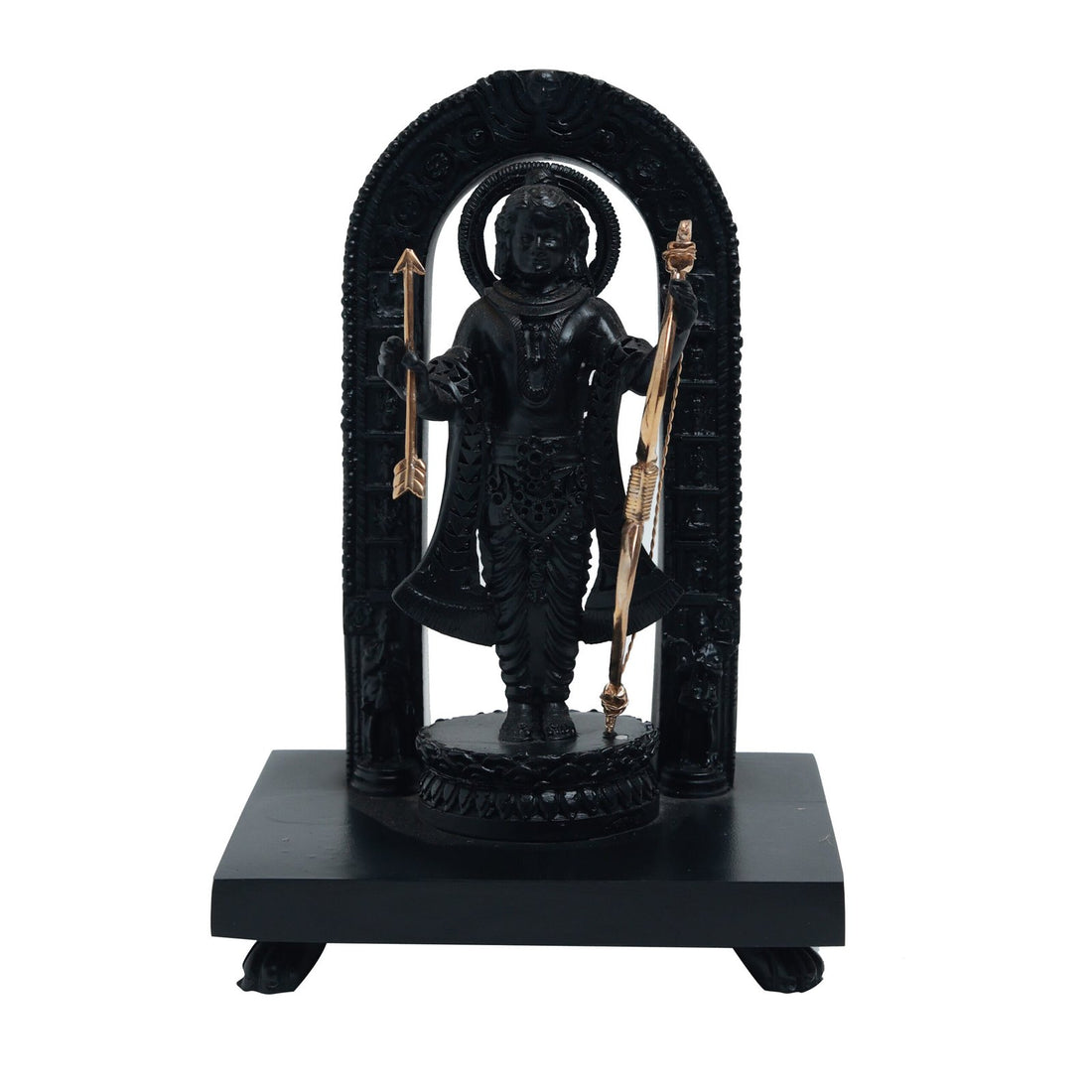 Ram Idol - Black in Resin and Gold Plated