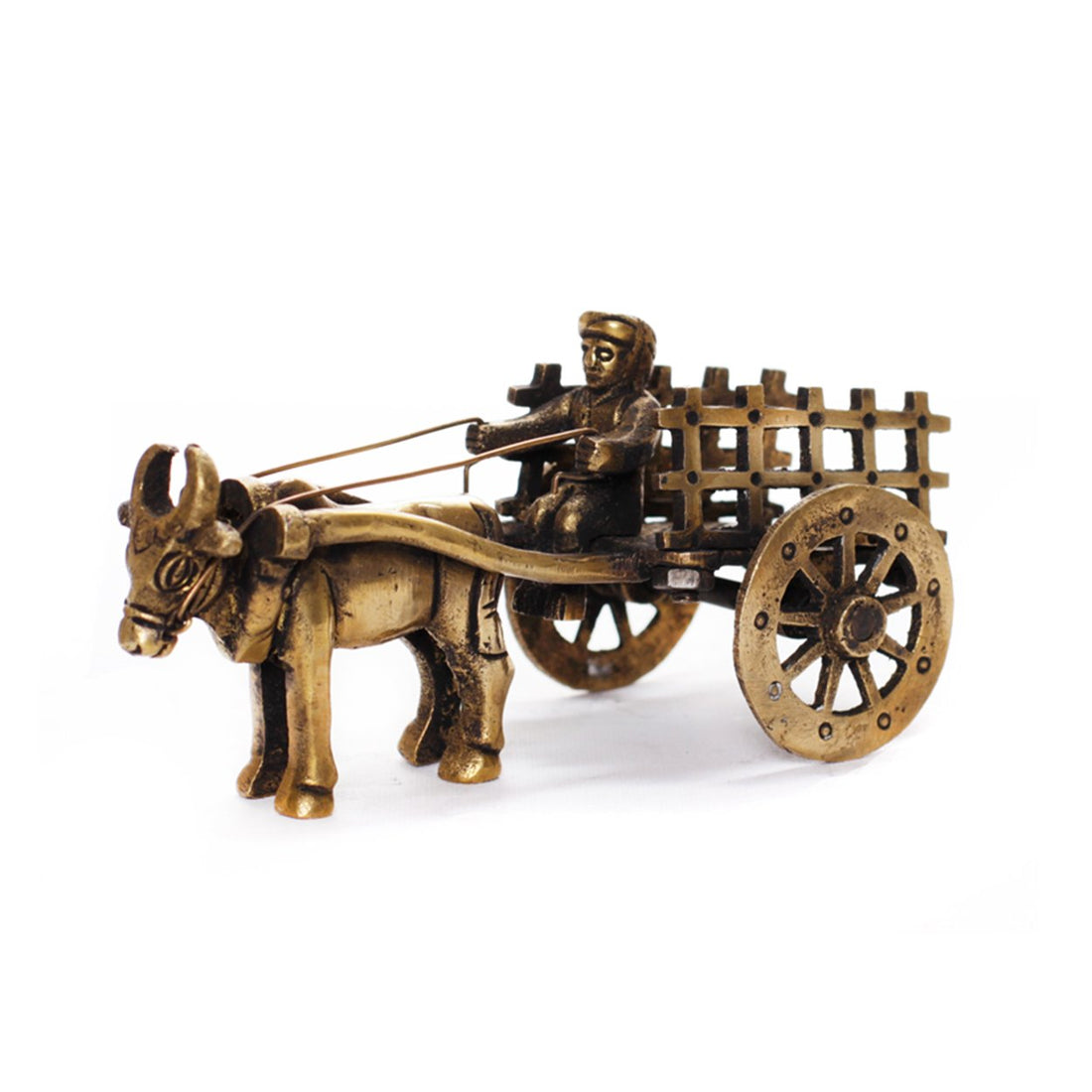 Bullock Cart - Small in Brass