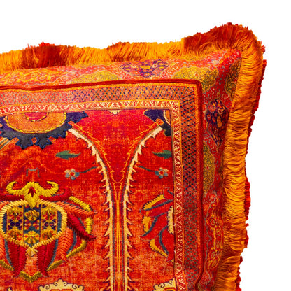 Chinar Cushions Cover -  Orange in Chenille 18&