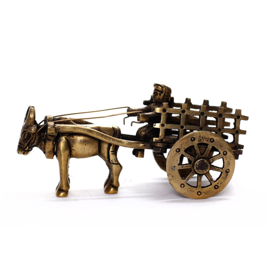 Bullock Cart - Small in Brass