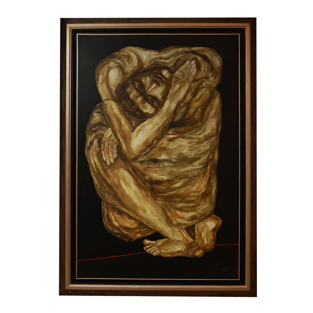 Untiltled Paining By Laxman Aelay - Acrylic on canvas