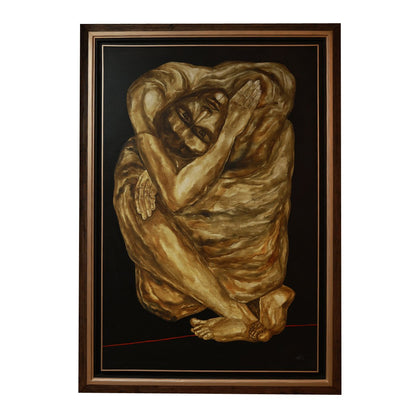 Untiltled Paining By  Laxman Aelay - Acrylic on canvas