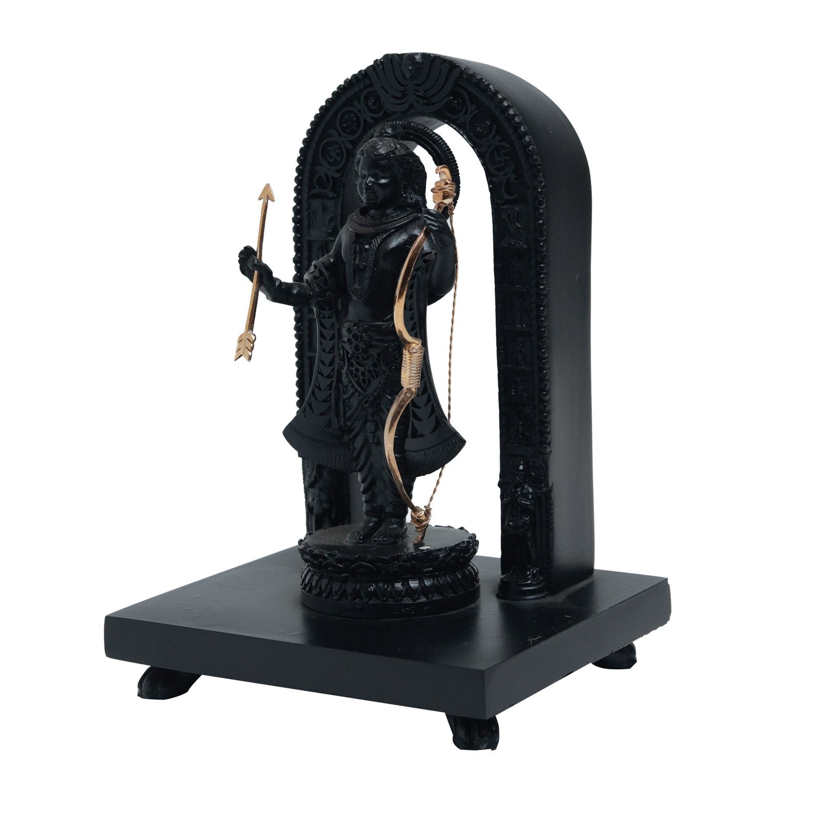 Ram Idol - Black in Resin and Gold Plated