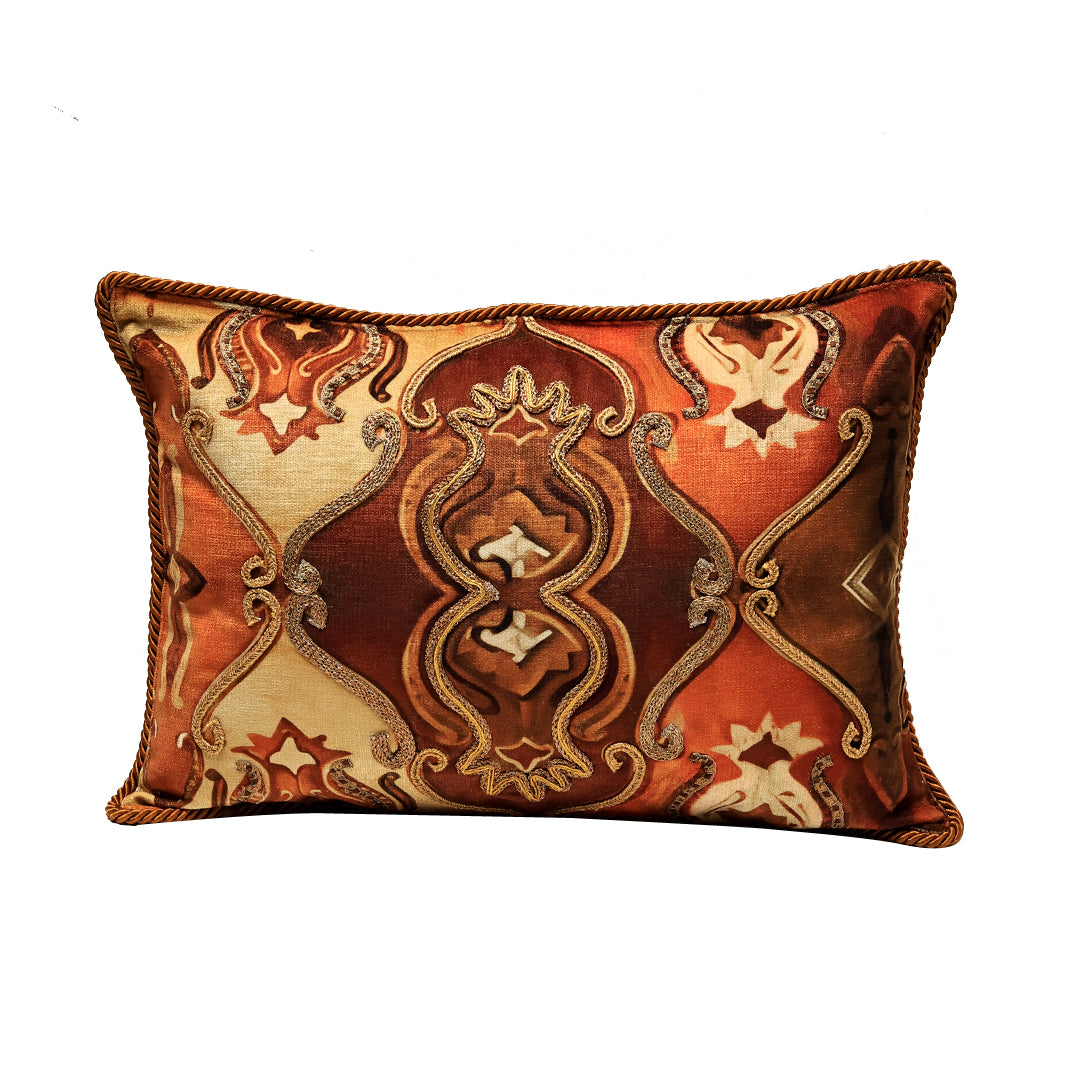 Noor Cushion Cover - Caramel Amber in Shenil - 14x20