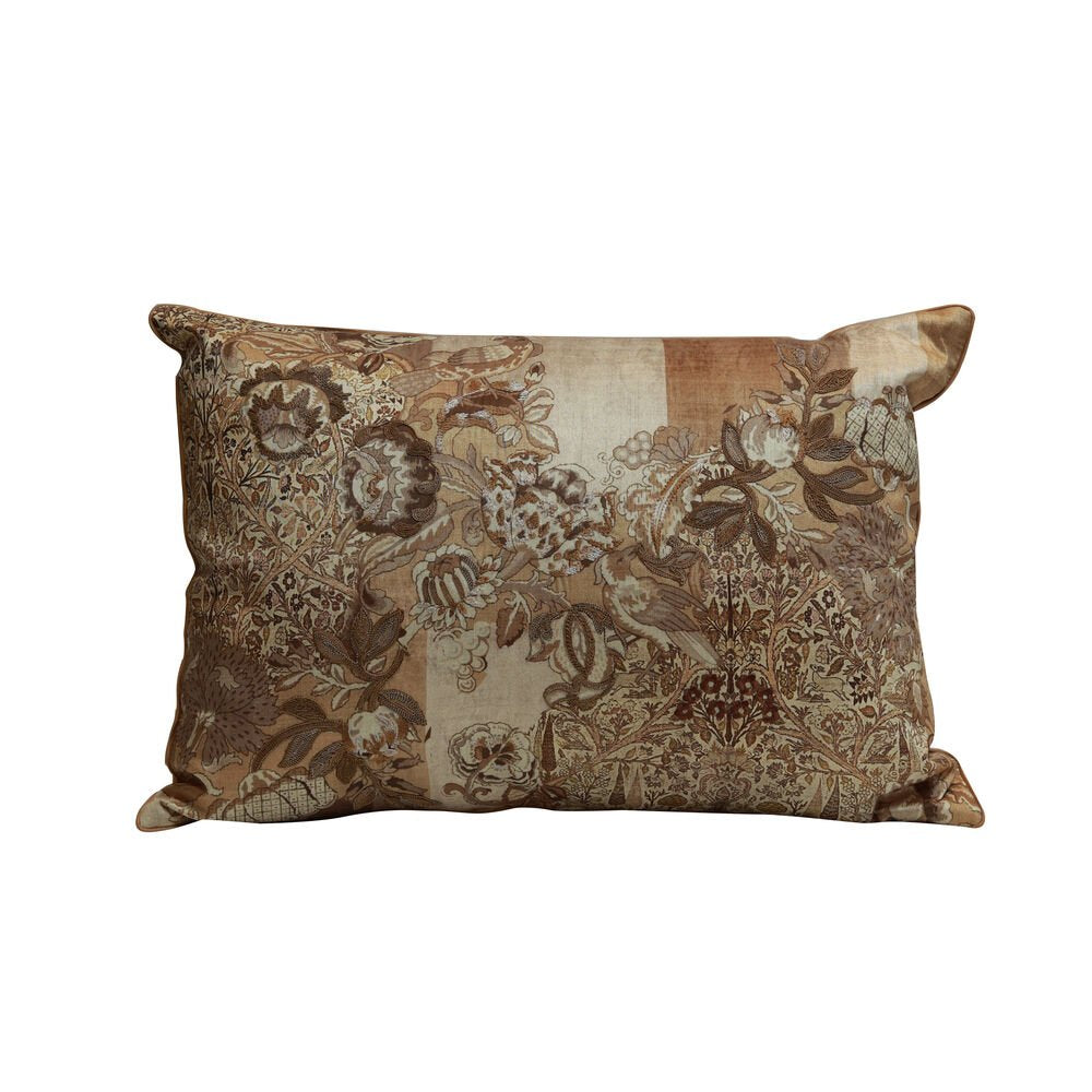 GulPosh Cushion Cover - Ivory in Silk Blend 14″ X 20″