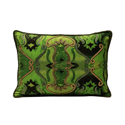 Noor Cushion Cover - Green  in Shenil - 14x20