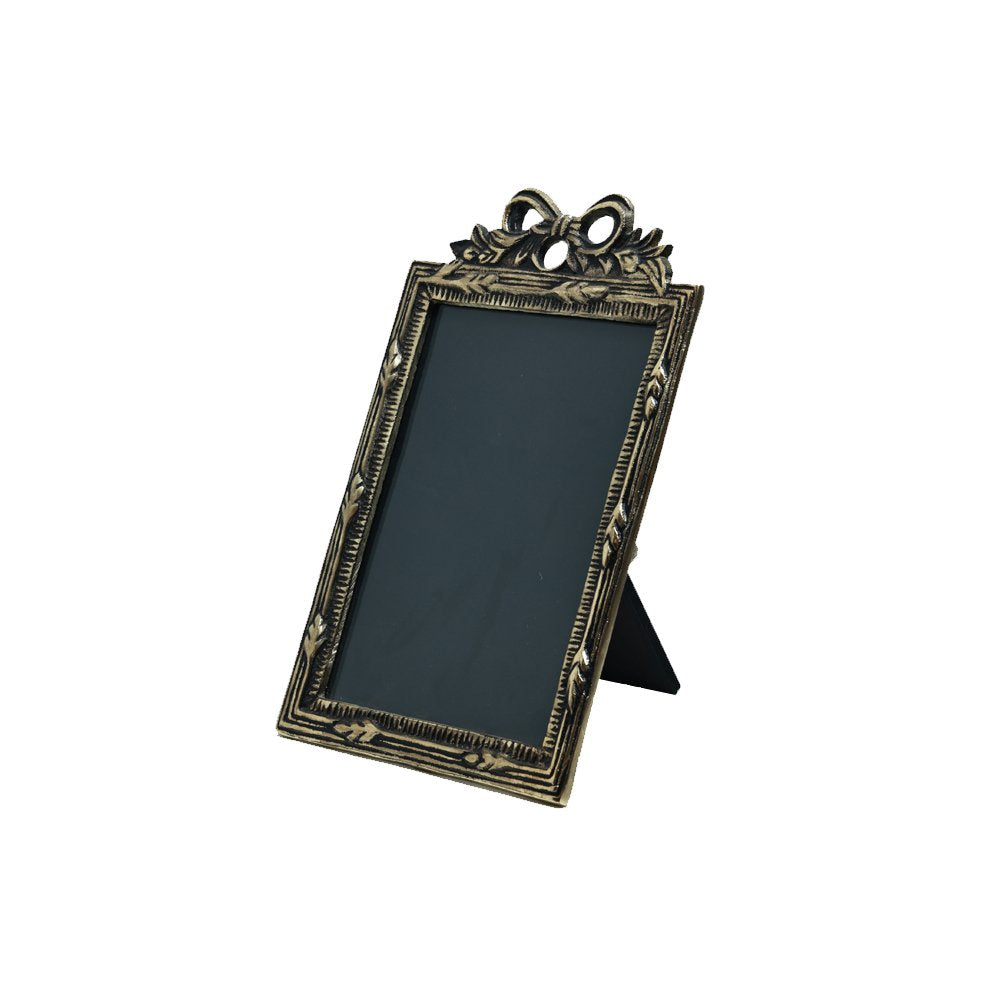 Bow Embellished Frame Gold  6&quot; X 9&quot;
