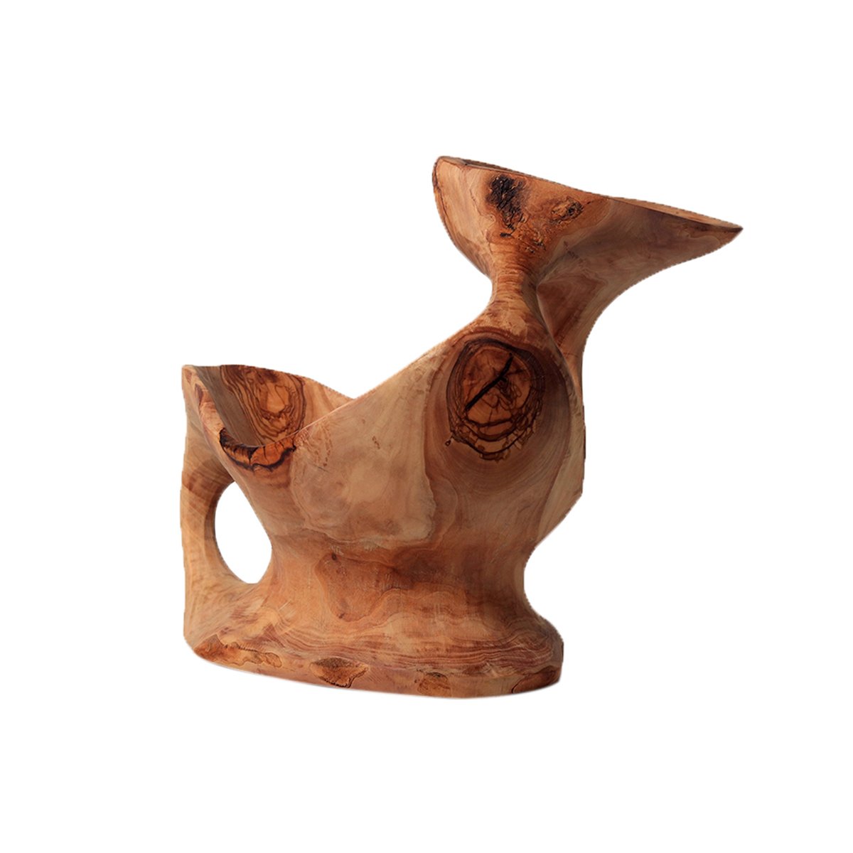 Tunisian Olive Wood Basket - Medium