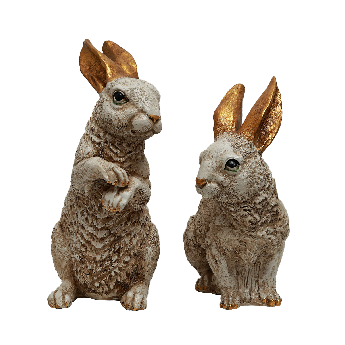Golden-Eared Sitting Rabbit Decorative