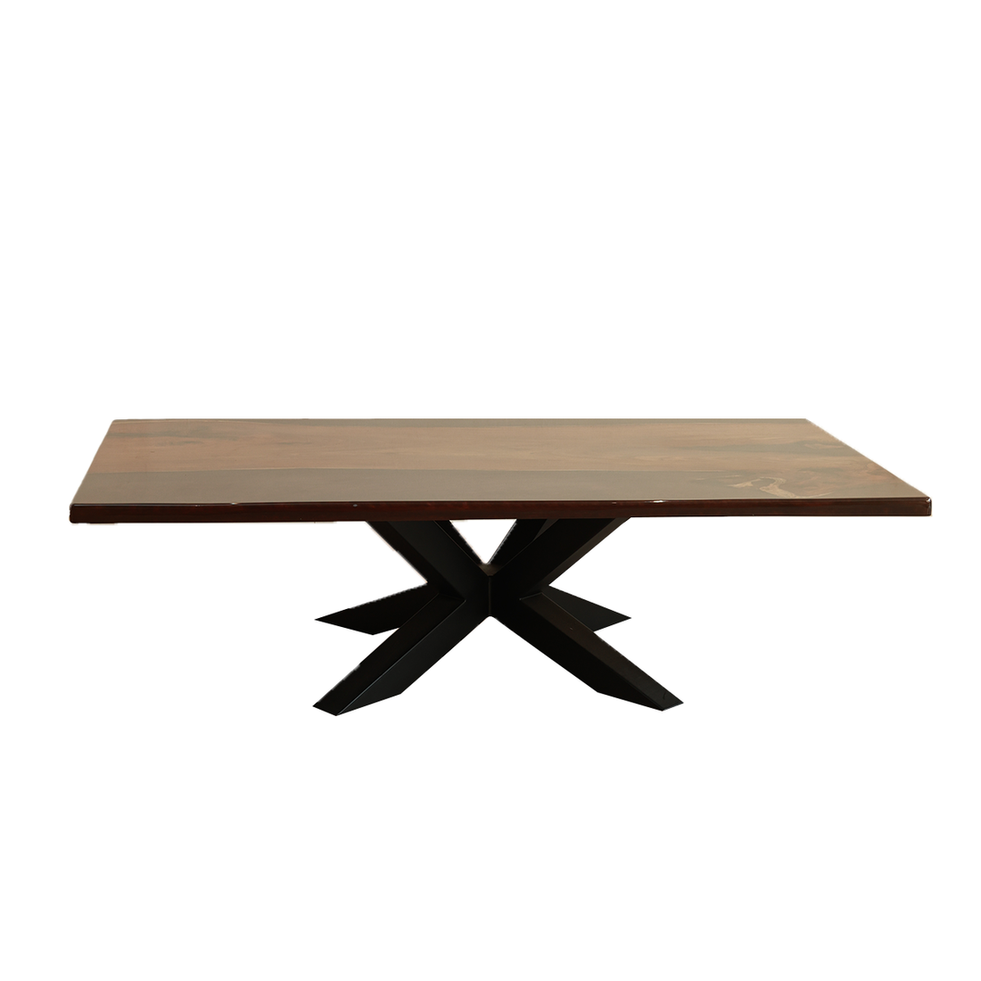 Grain & Gloss Coffee Table - Teak Wood and Resin