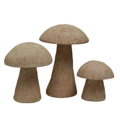 Rustic Woodland Mushroom - Set of Three