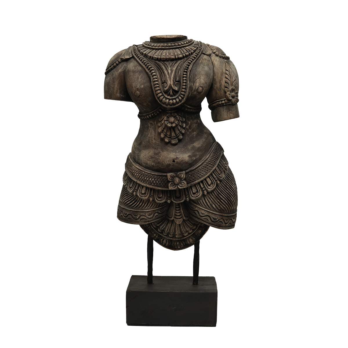 Apsara - Traditional Wooden Apsara Sculpture