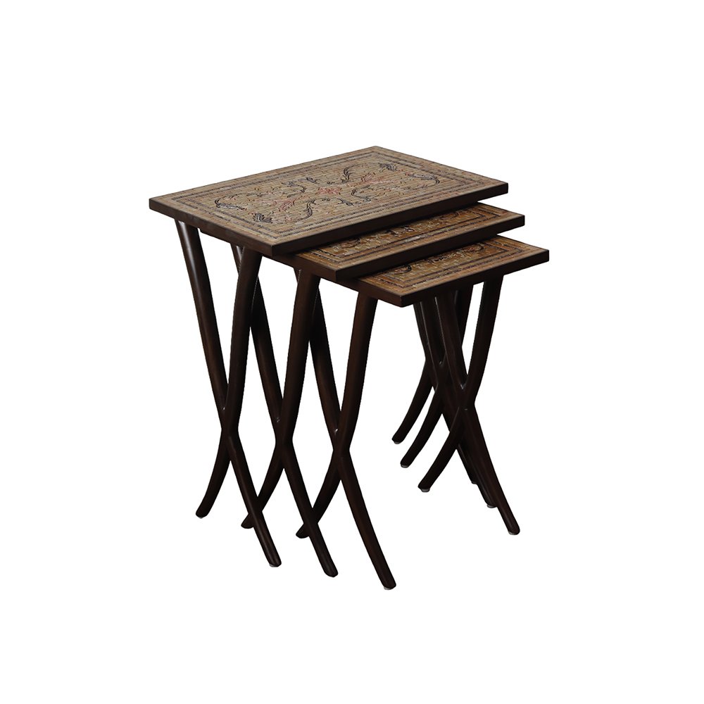 Mosaic Nest of Tables - Set Of Three