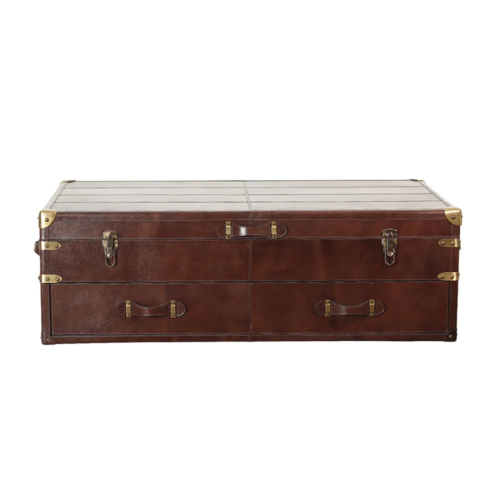 Leather Trunk Coffee Table