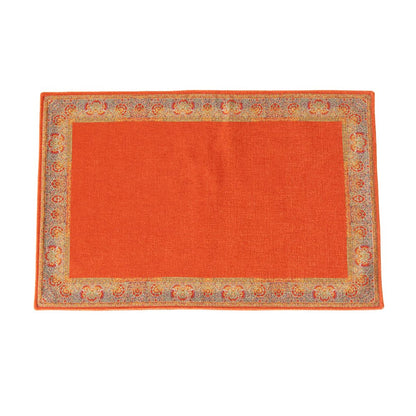 Jamawar Paisley Table Mats- Red in Shanil  Set Of 6