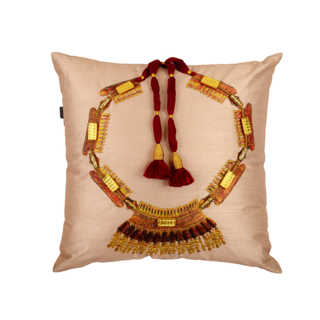 Apsara Gehna Cushion Cover – Beige in Silk Blend 16&