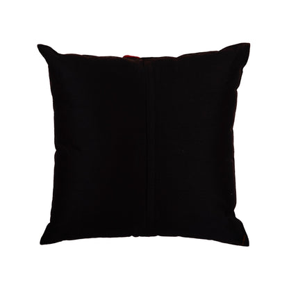 Apsara Gehna Cushion Cover – Black in Silk Blend 16&