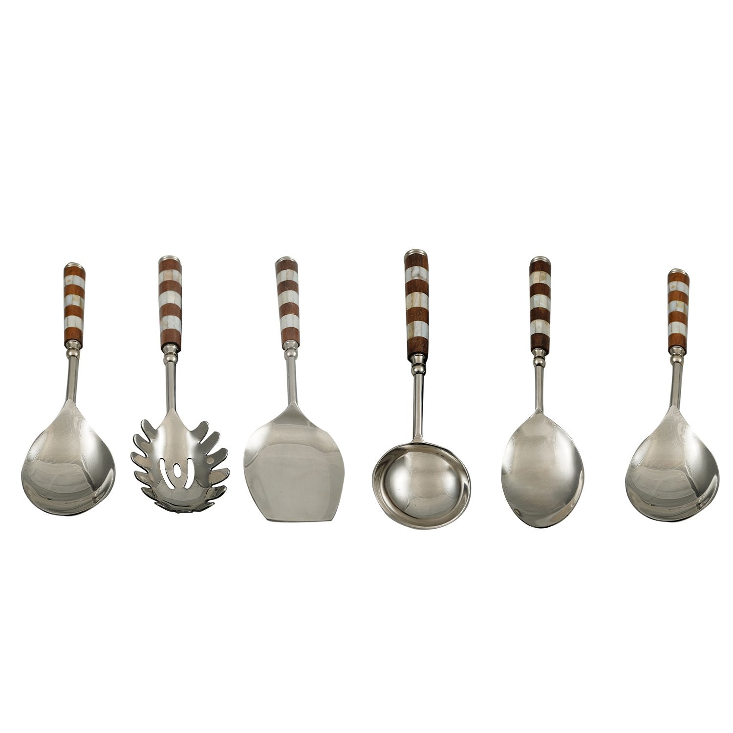Mother Of Pearl And Wood – Serving Set