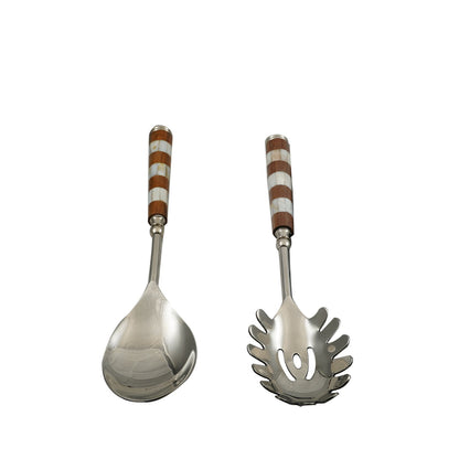 Mother Of Pearl And Wood – Serving Set