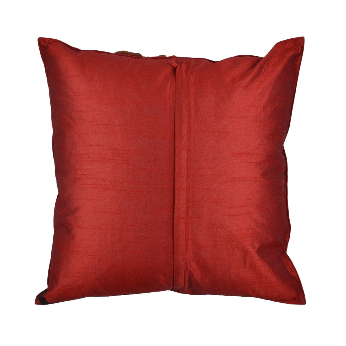 Apsara Haar Cushion Cover – Red in Silk Blend 16&