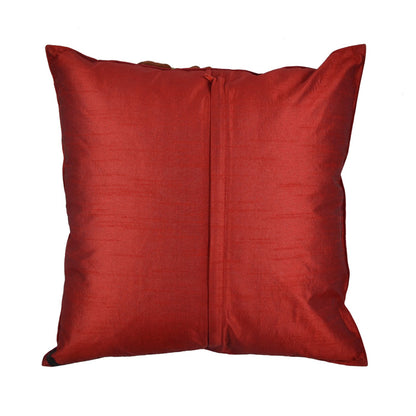 Apsara Haar Cushion Cover – Red in Silk Blend 16&