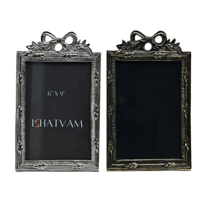 Bow Embellished Frame Gold  6&quot; X 9&quot;