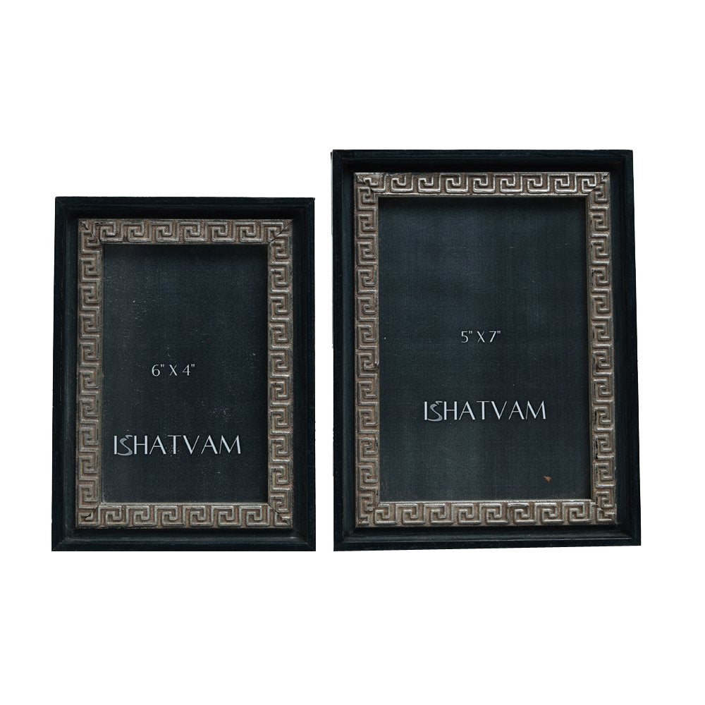 Theodorus Spiral Frame - Black in Wood 7" X 5"